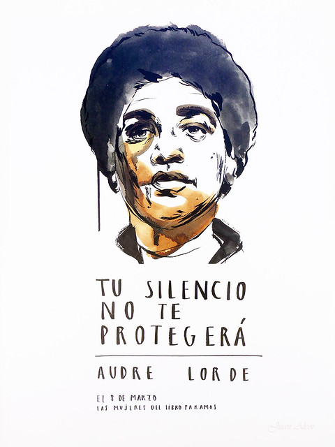Audre Lorde, ilustración de Paula Bonet. Feria del Libro 2019 (Madrid, España)