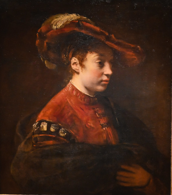 Willem Drost - Young Woman in a Feathered Hat, 1654 at Cincinnati Art Museum - Cincinnati OH