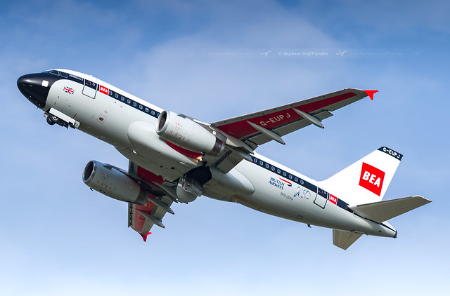 BSL ➡ G-EUPJ Airbus A319 British Airways (BEA Retro c/s)