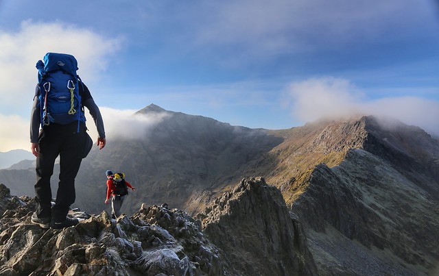 A potter over Crib Goch - Whilst on the Snowdon Horseshoe