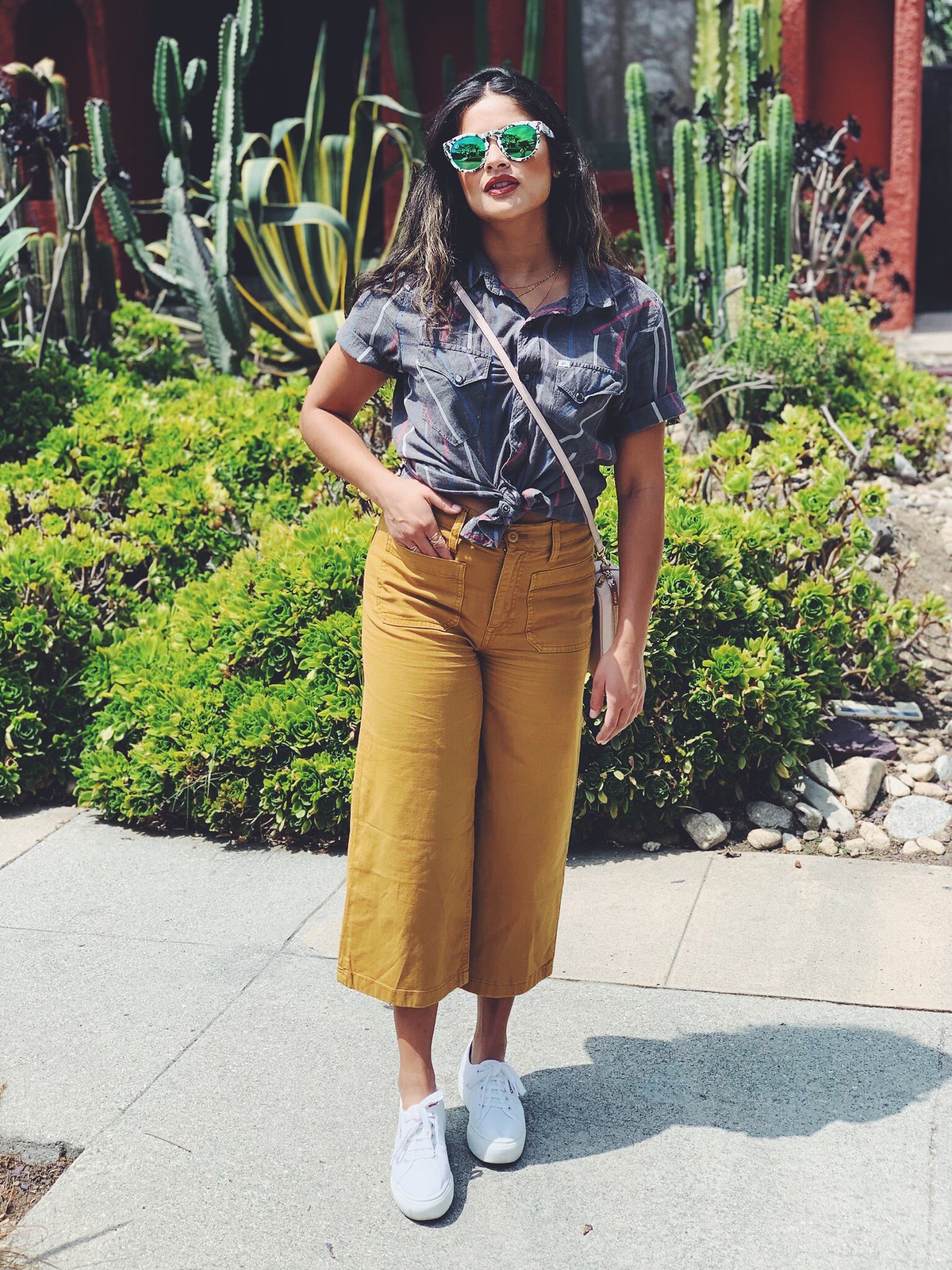 Priya the Blog, Nashville fashion blog, Nashville fashion blogger, Nashville style blog, Nashville style blogger, J. Crew Point Sur Crops, platform Supergas, Summer outfit, Summer outfit in LA, ColourPop LA Lady, casual Summer outfit