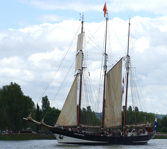 The Oosterschelde on the last day of the Rouen Armada 2019, on the River Seine from Rouen to Le Havre ...