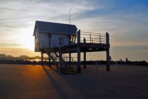 morecambe sailing club building stilts sunset england photos stairs