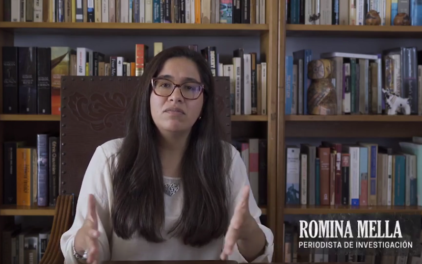 Romina Mella, do IDL-Reporteros, Perú. (Captura de tela)