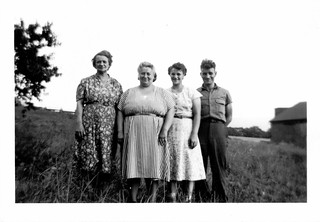 Grandmother Anna Marie, Mildred, Thelma, Ralph, Aug48