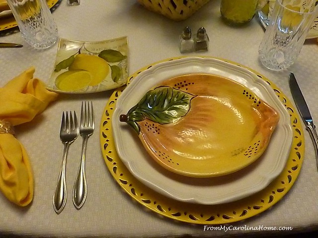 Lemon Fresh Tablescape at FromMyCarolinaHome.com