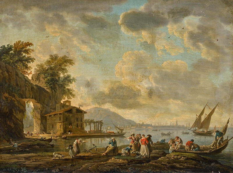 Francesco Fidanza (1747-1819) - View of a Mediterranean Harbor