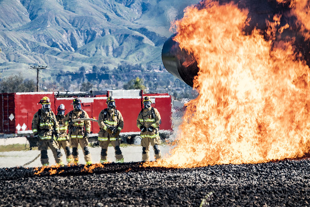 Grand Canyon Airport Firefighter Training