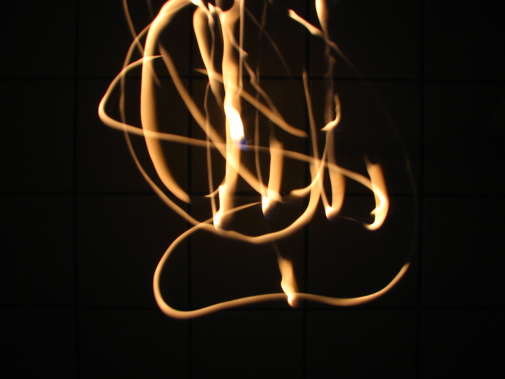 Light painting with a lighter