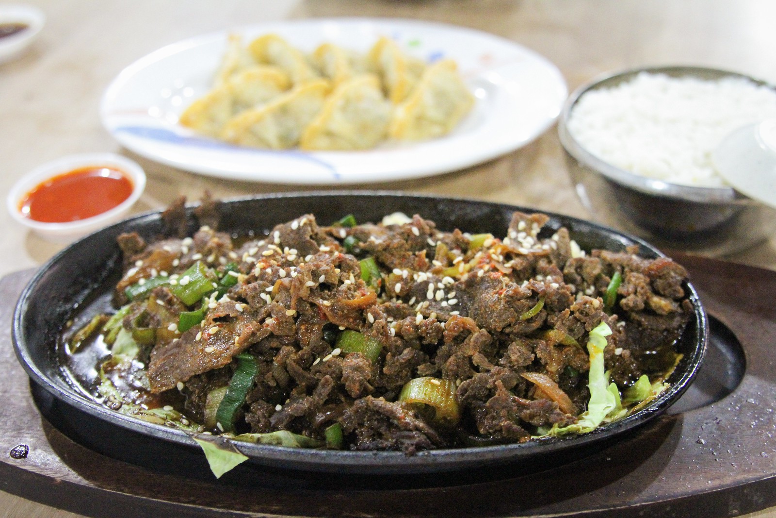 Beef on a hotplate at Kim Dae Mun
