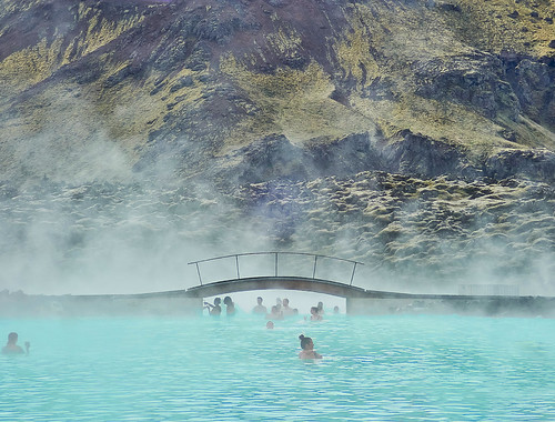 reykjavik iceland geothermal power plant water spa swimming resort tourist travel holiday vacation golden circle mountain view