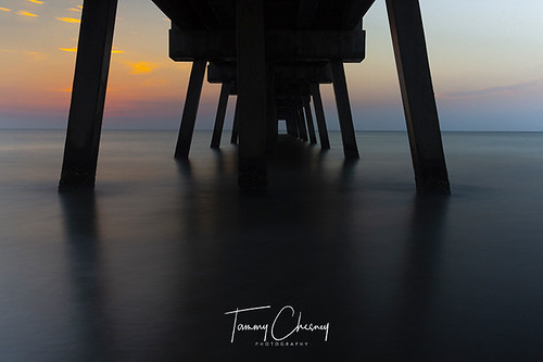 pier atlantic ocean coast water beach sunrise under colorful shadows longexposure florida jacksonville