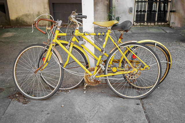 Bicycles on 912 Pine Street (They've been here a long time !)