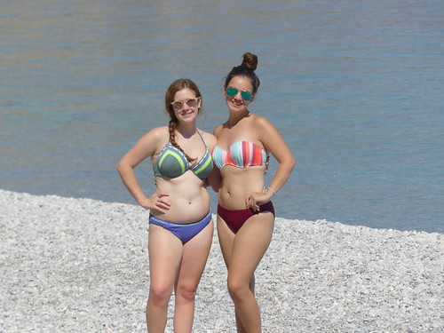 Madeline & Emily on Glyka Nera Beach