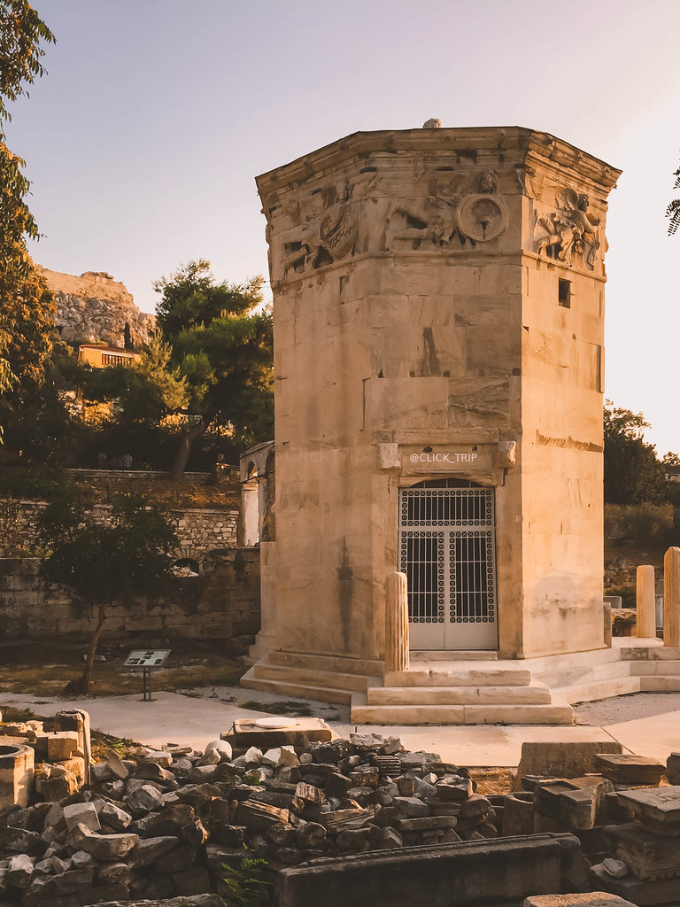 · Qué ver en Atenas · Torre de los vientos, ágora romana de Atenas ·