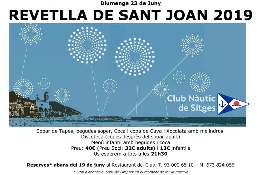 Revetlla Sant Joan Sitges 2019 Club Nàutic