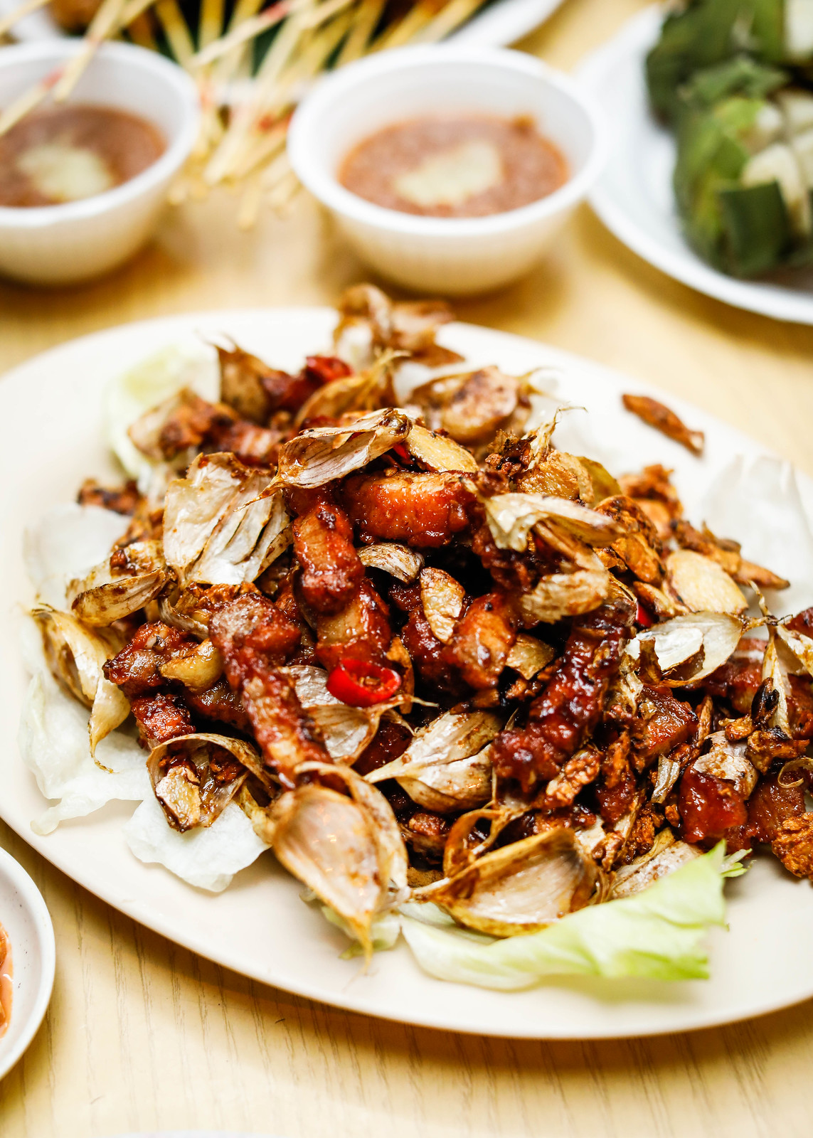 Plate of Fried Pork Belly