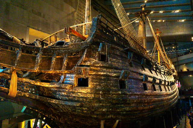 Buque Vasa, en el museo del mismo nombre, en Estocolmo