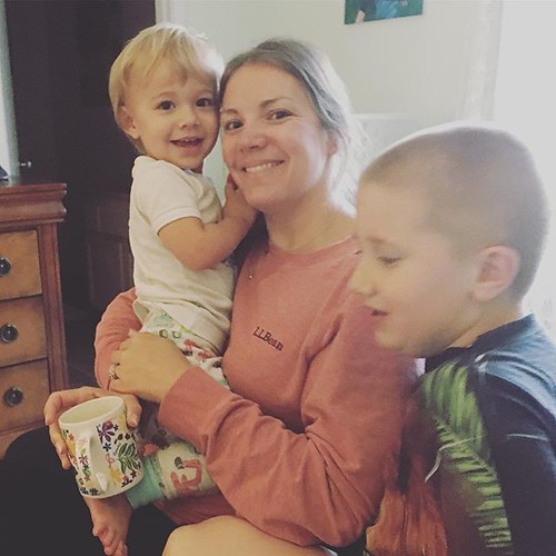 Erika with two of her three boys.