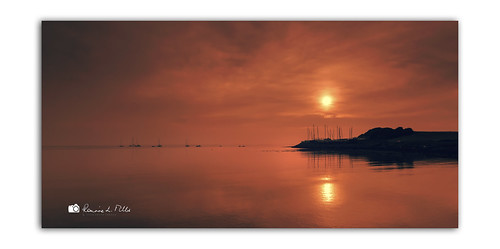 sunset reflections strangford lough kircubbin county down sailing club yachts