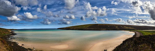 orkney orkneyislands scotland northerly highlandsandislands nikond800 walkmillbay turquoise beach sand sandy clouds panaoramic panorama landscape coast coastal