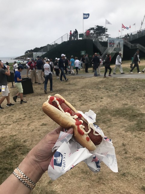 US open, hot dog for lunch