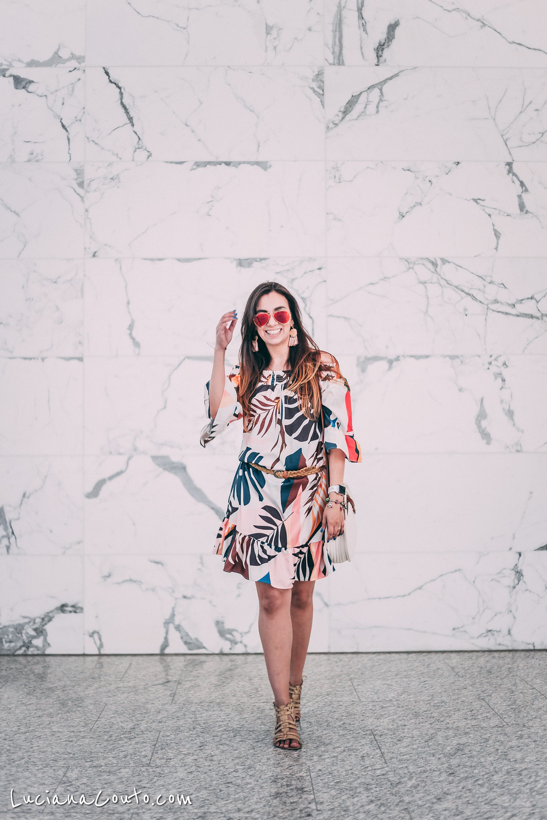 What I wore: Ruffle Dress - LUCIANA COUTO