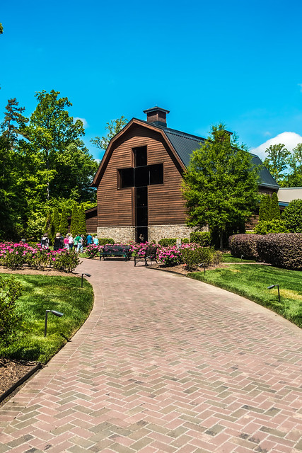 Charlotte, NC April 2019 - at billy graham public library on sunny day