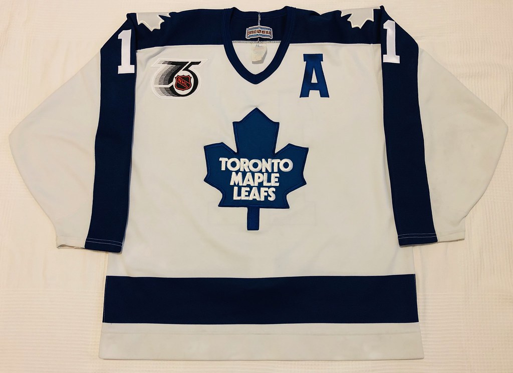 1991-92 Gary Leeman Toronto Maple Leafs Home Jersey Front
