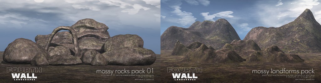Fourth Wall / Mossy Rocks & Landforms / Fifty Linden Fridays - TeleportHub.com Live!