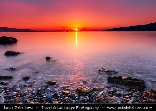 Greece - Peloponnese peninsula - Loutra Elenis Beach at Sunrise