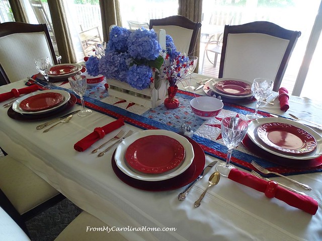 Patriotic Tablescape 2019 at FromMyCarolinaHome.com