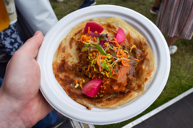 Hoppers 42 Hour Slow Cooked Goat Roti at Taste of London