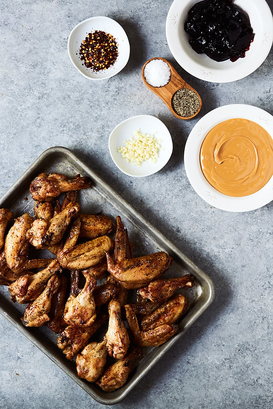 Grilled Peanut Butter and Jelly Chicken Wings