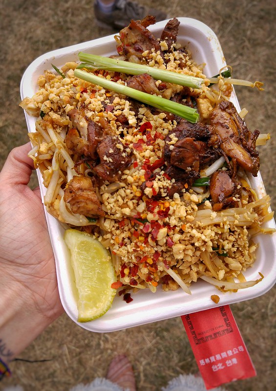 Pad Thai plate at Wilderness Festival