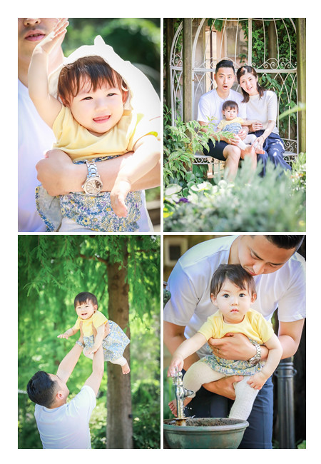 公園で家族写真のロケーションフォト　フラリエ　名古屋市