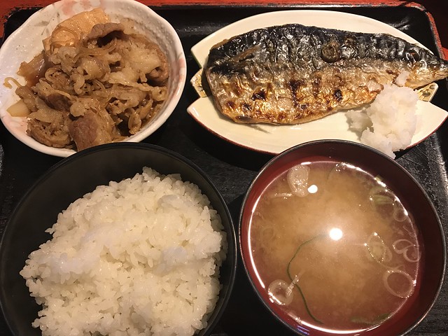 Grilled mackerel lunch set