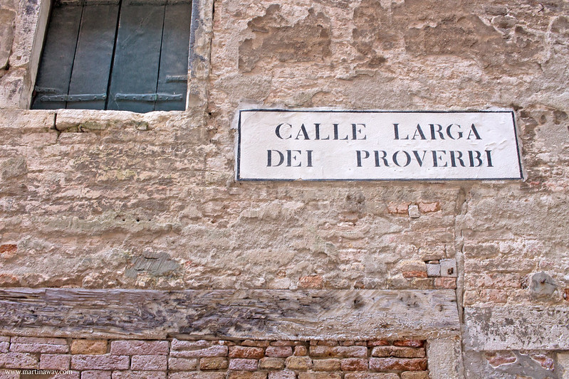 Calle Larga dei Proverbi, Toponomastica veneziana