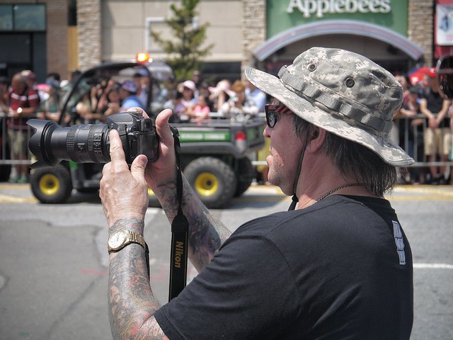 Photo press is working hard during parade