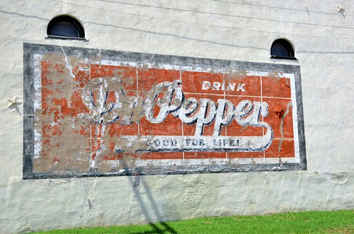 texas wall advertisement goodforlife pilotpointtexas drpepper softdrink soda dentoncounty