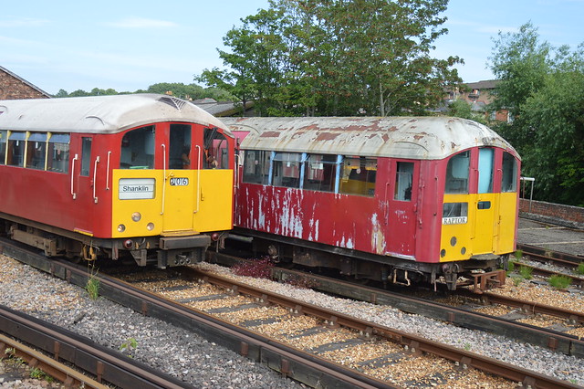The remaining fleet of class 483 on the isle of Wight. 006 & 002