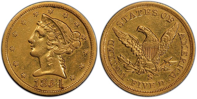 1854-S $5