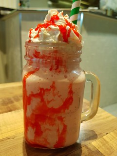 Strawberry Milkshake at Grassfed