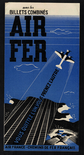 1936 Air France - CFF Partnership Program Leaflet, front