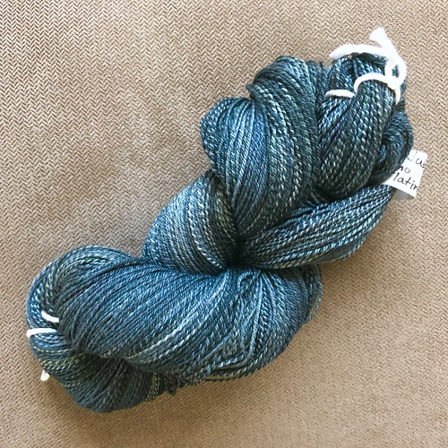 Aguas three ply. Finished 471 yards/106 grams