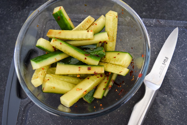 Making a Spicy Chinese Cucumber Salad