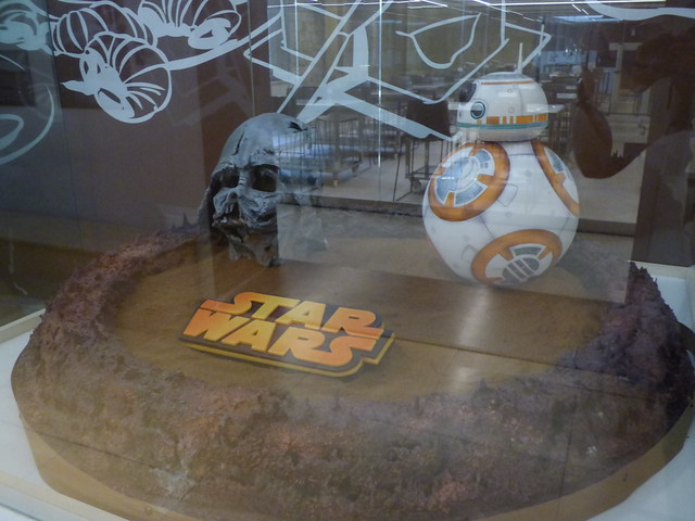Museu de la Xocolata, Barcelona - Star Wars - Darth Vader burnt helmet and BB8.