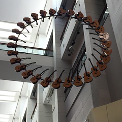 Mobile at the Convention Center made from guitars