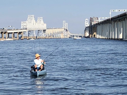 Photo of a man fishing from a kayak