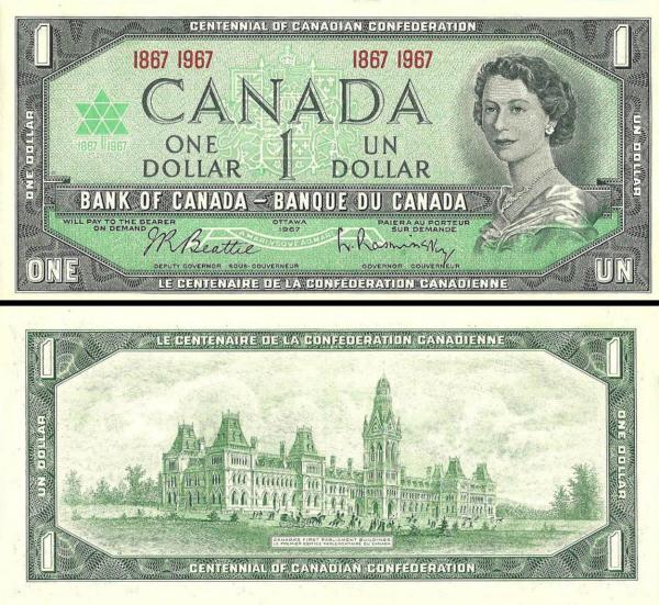 1 Dolár Kanada 1967, P84a